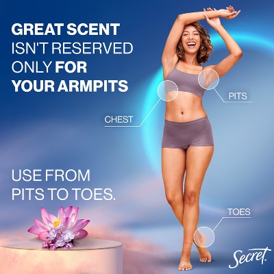 Secret Whole Body Deodorant Spray Lilac & Waterlily Aluminum-Free 3.5oz - New