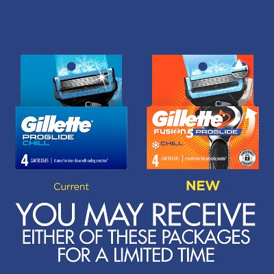 Gillette ProGlide Chill Razor Refills for Men 4 Blade Refills - Imperfect Box