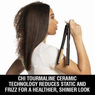 CHI Tourmaline Ceramic Flat Iron Black 1' - Imperfect Box