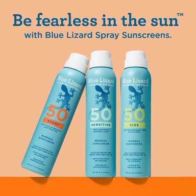 Blue Lizard Sport Mineral Sunscreen Spray SPF 50+ 5oz - Imperfect Container