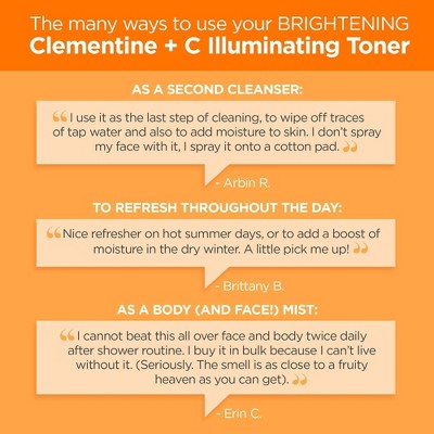 Andalou Naturals Clementine and Vitamin C Illuminating Toner 6 fl oz - New