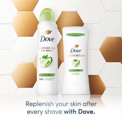Dove Beauty Advanced Care Cool Essentials 72-Hour Women's Antiperspirant & Deodorant Dry Spray - Imperfect Container
