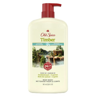Old Spice Men's Body Wash Timber with Sandalwood 30 fl oz - Imperfect Container