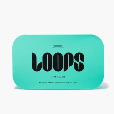 LOOPS Clean Slate Facial Mask 5ct/5.29oz - Missing Box