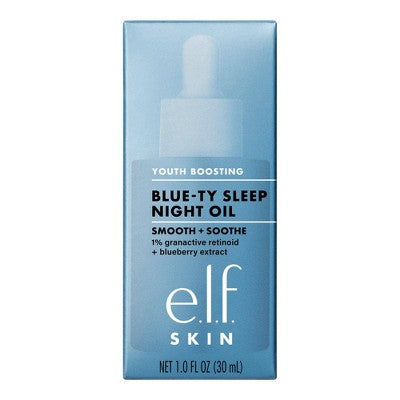 e.l.f. SKIN Youth Boosting Blue-ty Sleep Night Oil Facial Treatment 1 fl oz - Imperfect Box