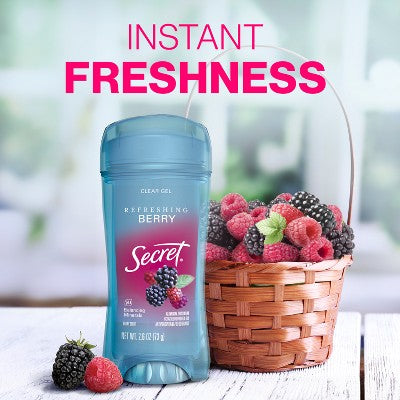 Secret Fresh Clear Gel Deodorant Summer Berry 2.6oz/2pk - Imperfect Box
