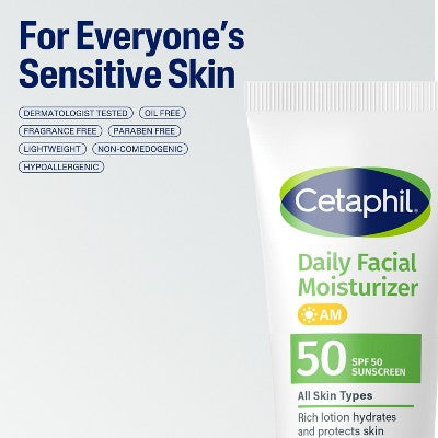 Cetaphil Daily Face Moisturizer Sunscreen SPF 50  1.7 fl oz - Missing Box
