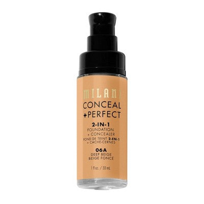 Milani Conceal + Perfect 2-in-1 Foundation + Concealer 06A Deep Beige 1 fl oz - Imperfect Container