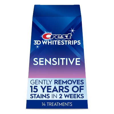 Crest 3D Whitestrips Sensitive White Kit 14 Treatments - Imperfect Box