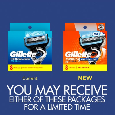 Gillette ProGlide Chill Razor Refills for Men 8 Blade Refills - New