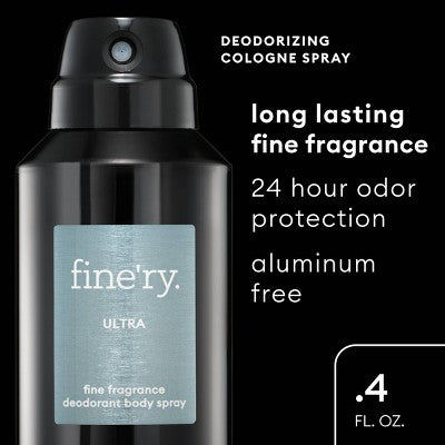 fine'ry. Men's Deodorant Spray Ultra 4oz - Imperfect Container