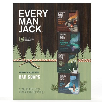 Every Man Jack Polar Plunge Bar Soap Kit  4ct - Imperfect Box