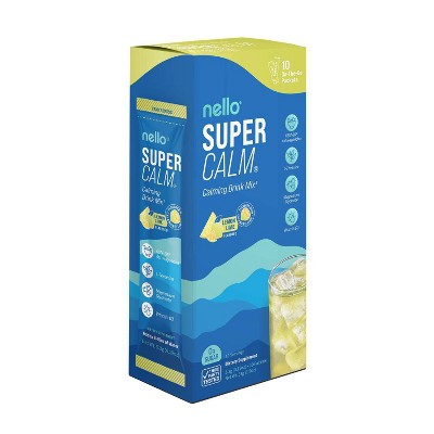 Nello Supercalm Calming Drink Mix Supplement Powder Lemon Lime 10ct - New