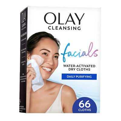 Olay Daily Facials Face Cleansing Wipes Makeup Remover Unscented 66ct - Imperfect Box