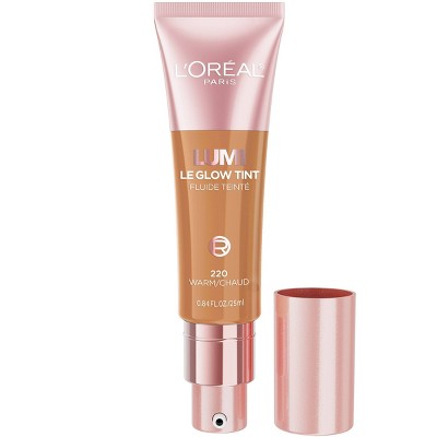 L'Oreal Paris Lumi Le Glow Tint Liquid Skin Tint 220 Warm 0.84 fl oz - Imperfect Container