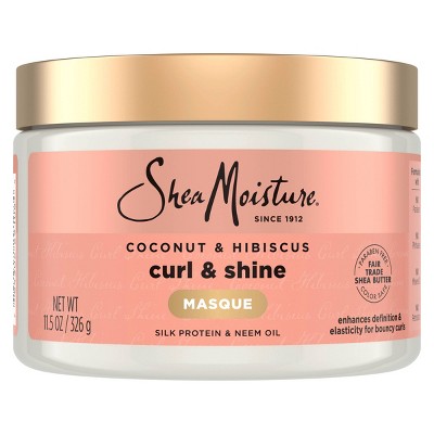 SheaMoisture Coconut & Hibiscus Curl & Shine Hair Mask 11.5oz - Imperfect Container