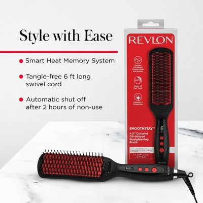 Revlon Smoothstay XL Heated Straightening Brush - Imperfect Box