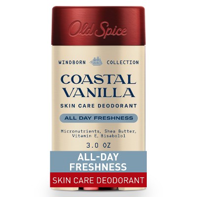 Old Spice Men All Day Freshness Windborn Collection Deodorant Coastal Vanilla 3oz - New