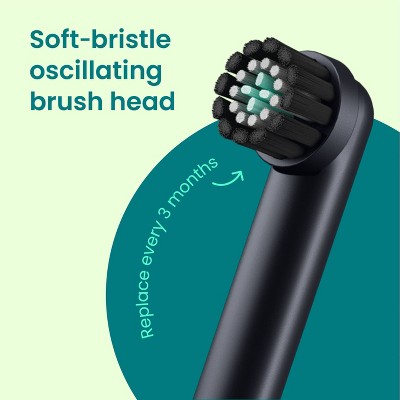 quip Rev Oscillating Rechargeable Electric Toothbrush Black/Silver - Imperfect Box
