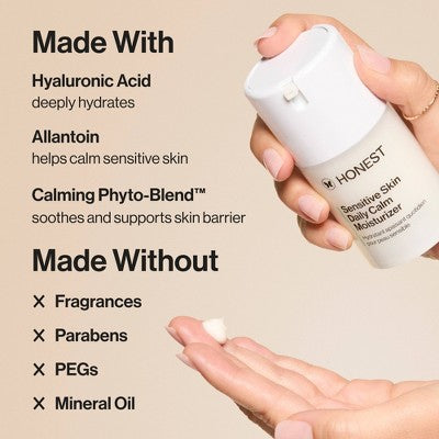 Honest Beauty Sensitive Skin Daily Calm Moisturizer 1.7 fl oz - Imperfect Box