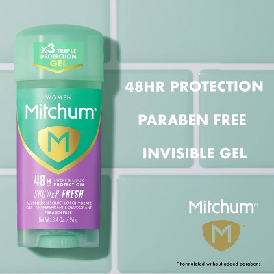 Mitchum Triple Odor Defense Gel Deodorant Shower Fresh  3.4oz/2pk - New