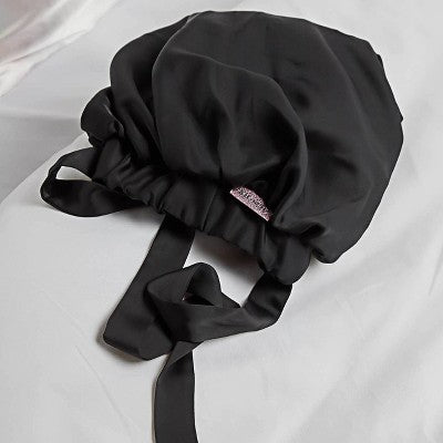 Kitsch Satin Sleep Hair Bonnet Black - Imperfect Box