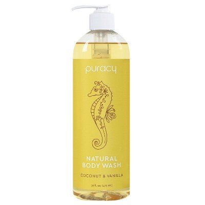 Puracy Coconut & Vanilla Natural Body Wash Shower Gel 16 fl oz - New