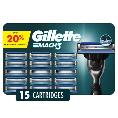 Gillette Mach3 Men's Razor Blade Refills 15ct - Imperfect Box