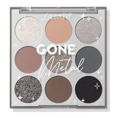 ColourPop 9-Pan Eyeshadow Makeup Palette Gone Metal 0.3oz - Imperfect Box