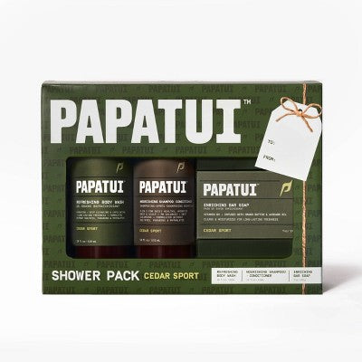 Papatui Men's Shower Pack Cedar Sport 3ct - Imperfect Box