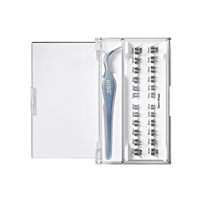 KISS Products imPRESS Long Lasting Press-On Self Adhesive False Eyelashes Demi Wispy 25ct - Imperfect Box