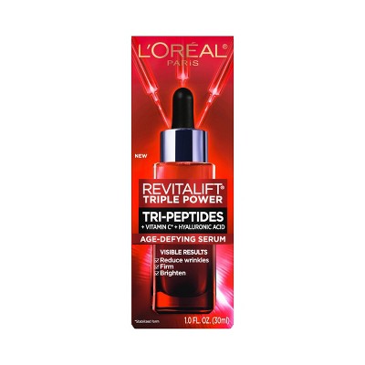 L'Oreal Paris Revitalift Triple Power 3% Peptides Serum 1 fl oz - Imperfect Box