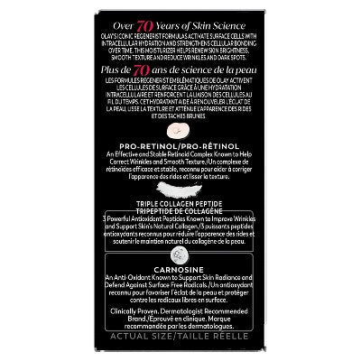 Olay Regenerist Retinol 24 + Peptide Night Face Moisturizer Trial Size 0.5oz - New