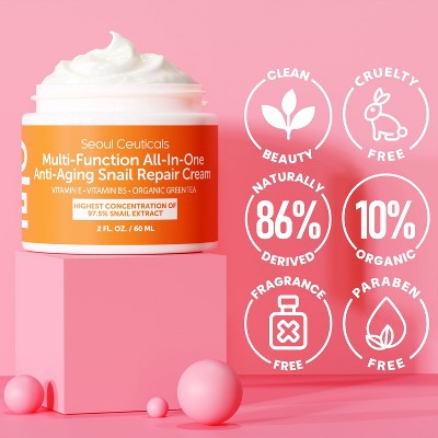 Seoul Ceuticals Korean Skin Care Snail Repair Cream 2oz - Imperfect Box