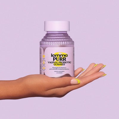 Lemme Purr Vaginal Probiotic Gummies  Vitamin C Pineapple Flavored 60ct - Imperfect Container