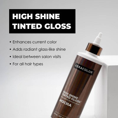 Keracolor High Shine Tinted Gloss Espresso 8 fl oz - Imperfect Container