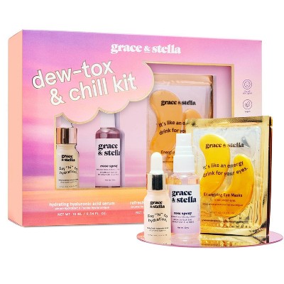 Grace & Stella Dew-tox & Chill Skincare Gift Set 7pc - New