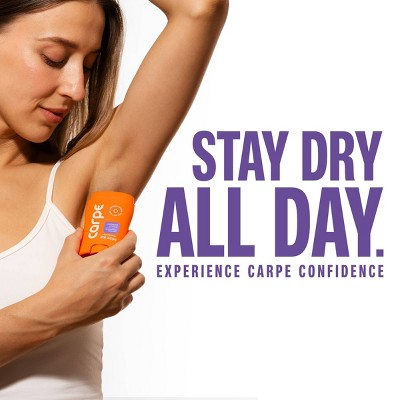Carpe Women's 100HR Sweat & Odor Control Antiperspirant Deodorant Lavender Citrus 1.76oz - Imperfect Container