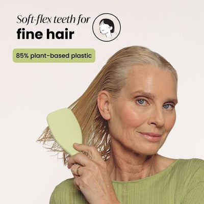 Tangle Teezer Fine & Fragile Plant Detangling Hair Brush Cool Matcha - Imperfect Box
