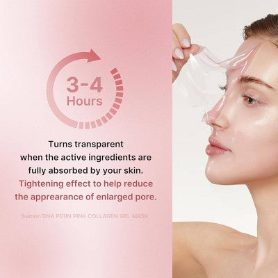 medicube PDRN Pink Collagen Gel Mask Korean Skincare Travel Size 0.98oz/4pk - Imperfect Box