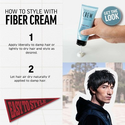 American Crew Fiber Hair Styling Cream  3.3 fl oz - New