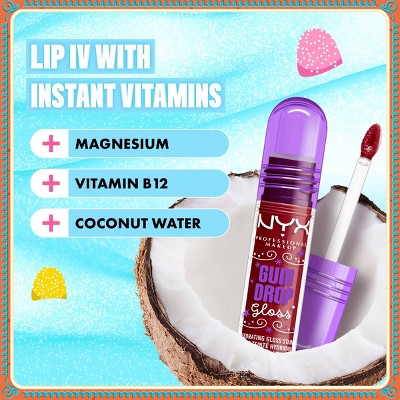 NYX Professional Makeup Gum Drop Gloss Lip Gloss Stain Cranberry Splash 0.16 fl oz - New