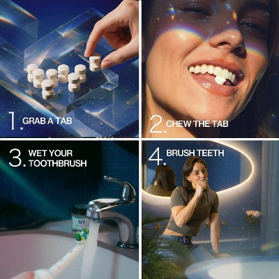 NOBS Fluoride-Free Toothpaste Tablets Classic Mint 62 Tablets/1.31oz - Imperfect Box