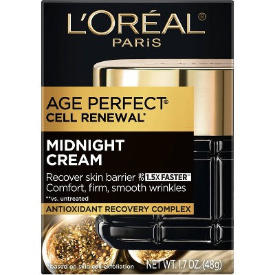 L'Oreal Paris Age Perfect Cell Renewal Midnight Face Cream 1.7oz - Missing Box
