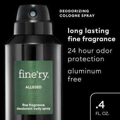 fine'ry. Men's Deodorant Spray Alleged 4oz - Imperfect Container