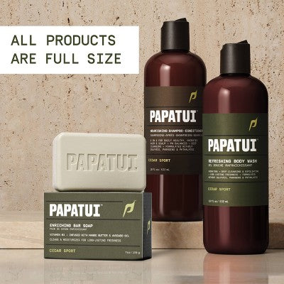 Papatui Men's Shower Pack Cedar Sport 3ct - Imperfect Box