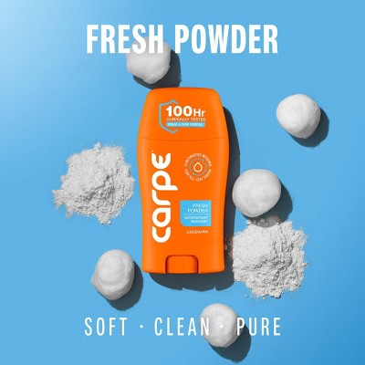 Carpe Women's 100HR Sweat & Odor Control Antiperspirant Deodorant Fresh Powder 1.76oz - Imperfect Container