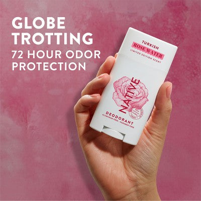 Native Limited Edition Global Flavors Deodorant Turkish Rose Water 2.65 fl oz - Imperfect Container