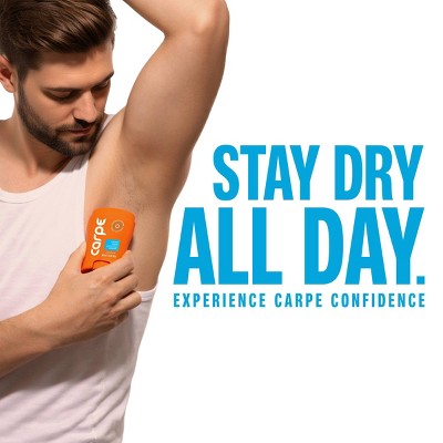 Carpe Men's 100HR Sweat & Odor Control Antiperspirant Deodorant Fresh Wave 1.76oz - Imperfect Container
