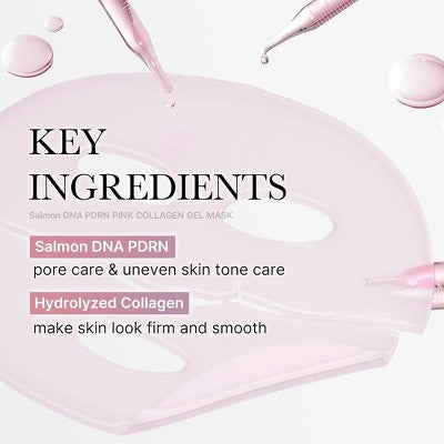 medicube PDRN Pink Collagen Gel Mask Korean Skincare Travel Size 0.98oz/4pk - Imperfect Box